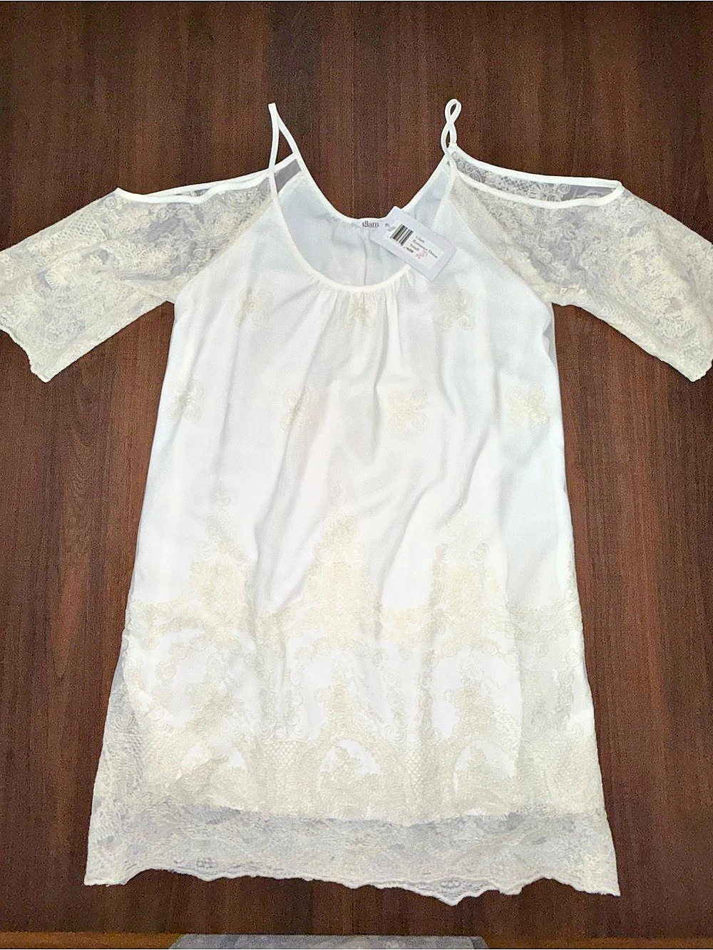Glam Romance Floral Lace Mini Dress Size Small NWT